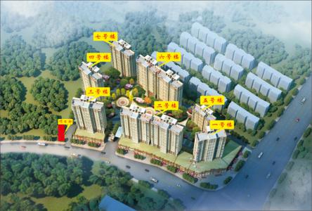 赣州返迁房工程鸟瞰图（荣获省、市四项大奖）